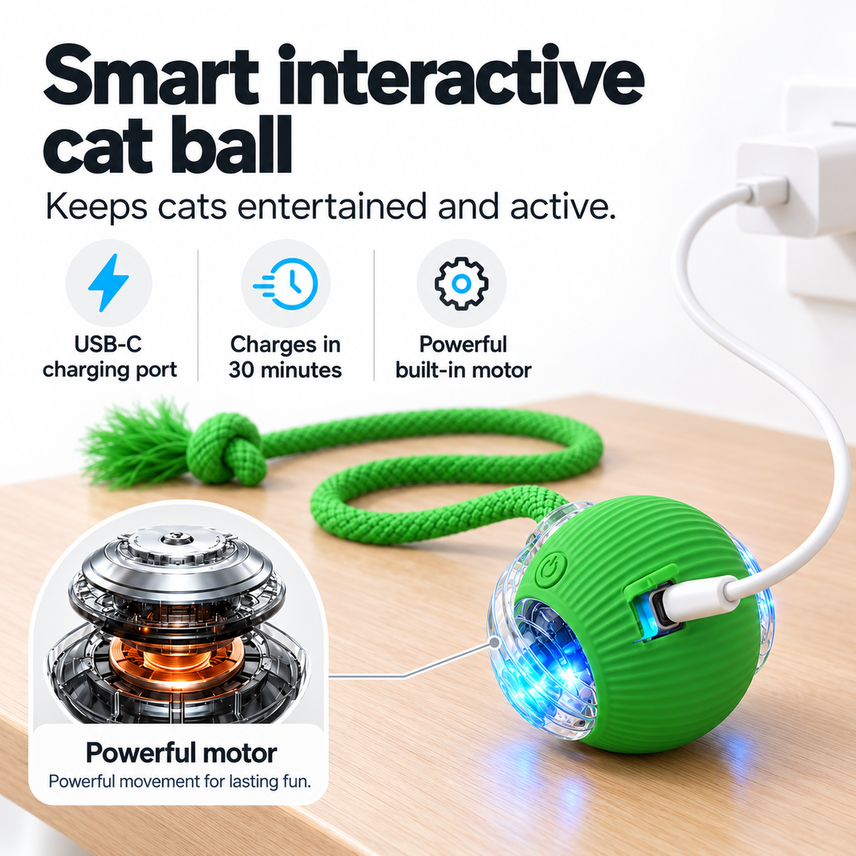 CatchMe — Smart Interactive Chase Ball for Cats